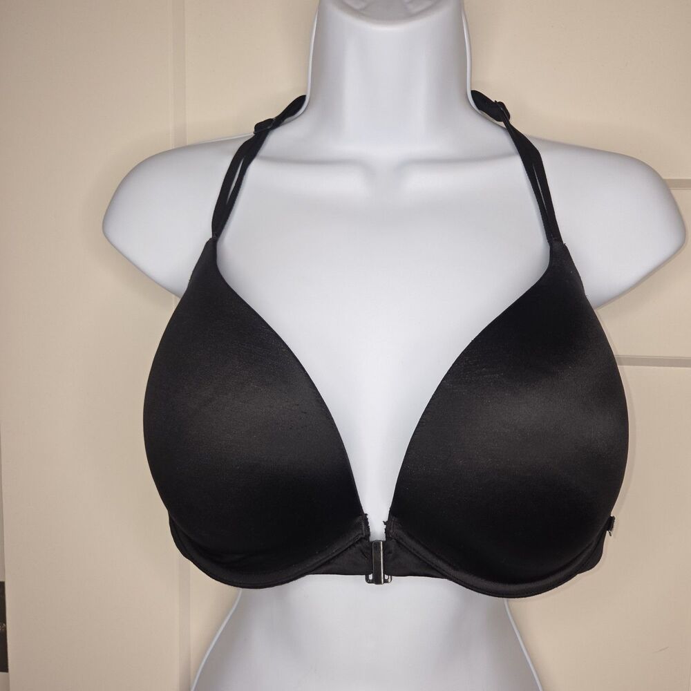 Victoria's Secret Very Sexy Lightly Lined Plunge Bra Black Strappy Back 36DDD